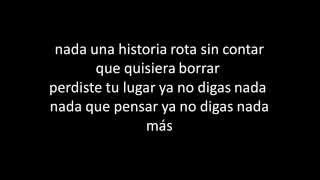 Nada letra