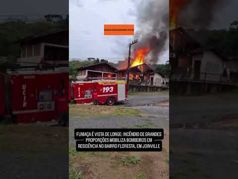INCÊNDIO MOBILIZA BOMBEIROS EM JOINVILLE #noticias