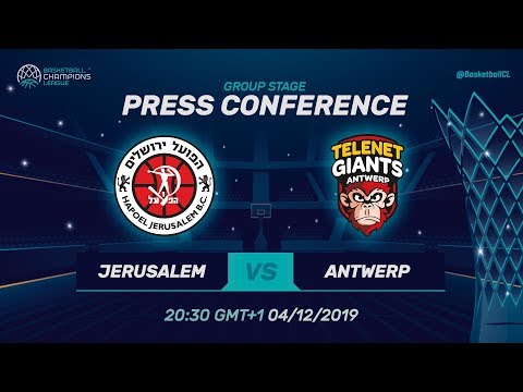 Hapoel Jerusalem v Telenet Giants Antwerp - Press Conference - Basketball Champions League 2019-20