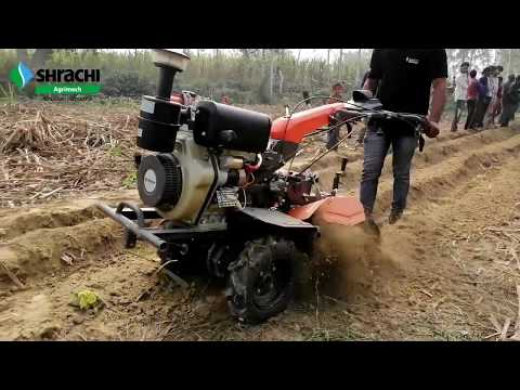 7 tynes spring type mini power weeder