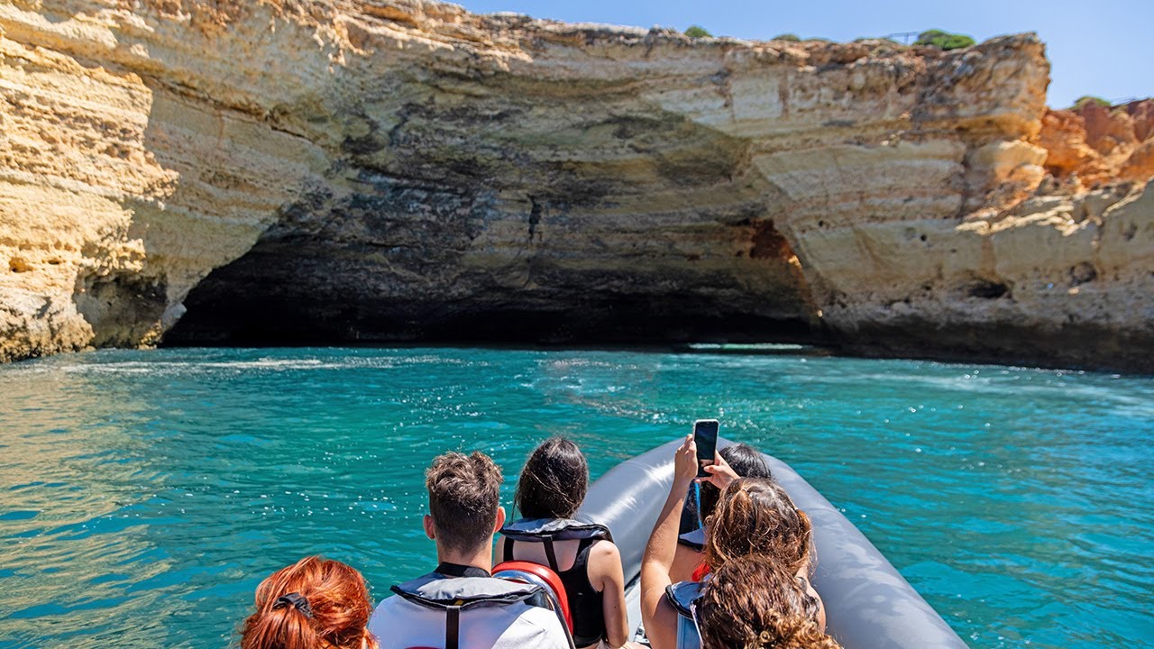 Sail to iconic Benagil Sea Cave from Lagos marina.