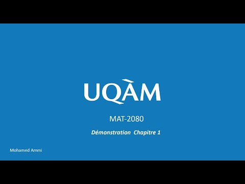 Laboratoire MAT2080: Chapitre 1