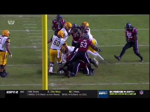 2019 USC vs Appalachian St - Javon Kinlaw and Sherrod Greene Sack
