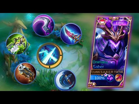 TOP 1 SABER FULL DAMAGE BUILD | NEW BEST BUILD FOR SABER 2023 | #mobilelegends