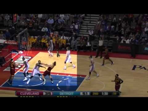 Greg Monroe shoves Anderson Varejao yo