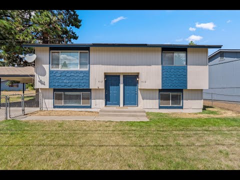 2 bedroom 1 bath house with a fenced front yard close to EWU! property video