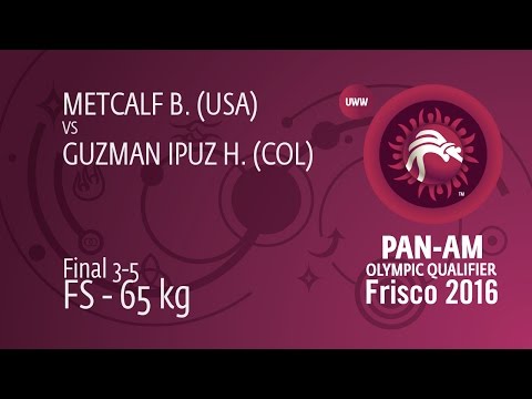 BRONZE FS - 65 kg: B. METCALF (USA) df. H. GUZMAN IPUZ (COL) by Injury Default, 0-0