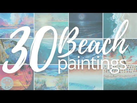 How to Paint a Beach | 30 Acrylic Painting Tutorials for Beginners