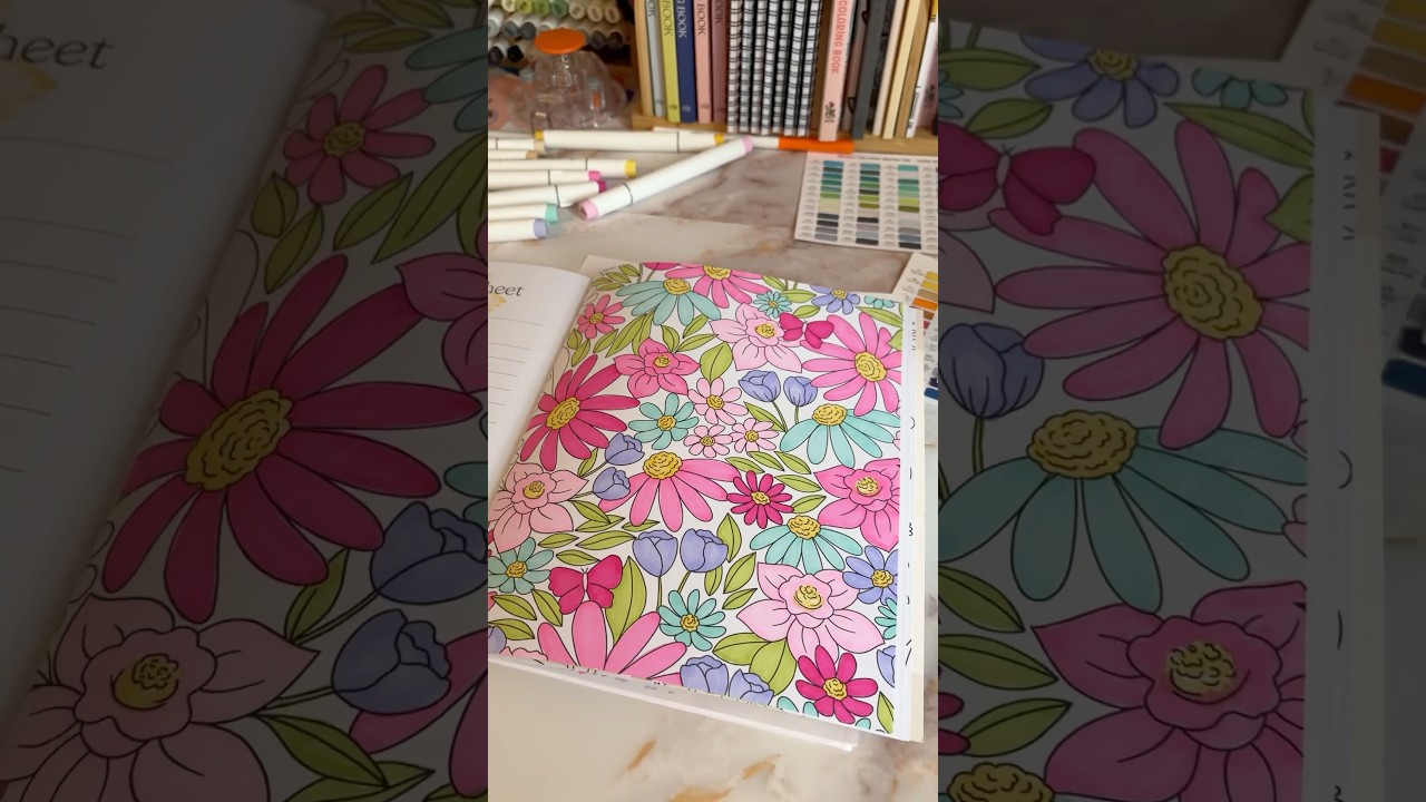 floral spring coloring page #jadcoloring #coloringpages #adultcoloring