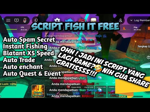 SCRIPT FISH IT TERBARU 2025 ! AUTO FISH,TELEPORT EVENT,AUTO TRADE, NOKEY/PASSWORD ! #fishit #roblox