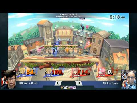 KKON17 Doubles: SSB Wii U - WR2 - K0rean + Rush vs Click + Dren