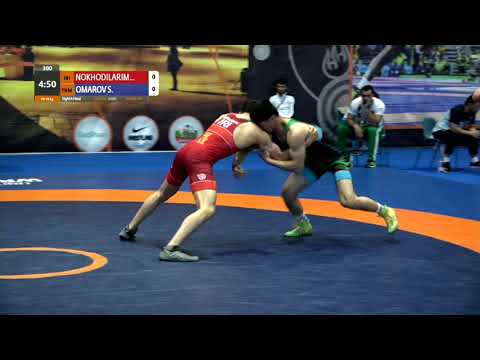 1/8 FS - 74 kg: M. NOKHODILARIM (IRI) v. S. OMAROV (TKM)