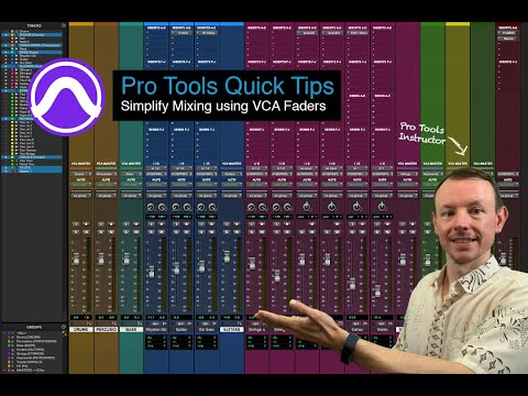 Simplify Mixing using VCA Faders in Pro Tools