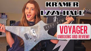 Video thumbnail for NEW LZZY HALE Voyager Kramer Guitars ~ unboxing and review by Guitar by Emily