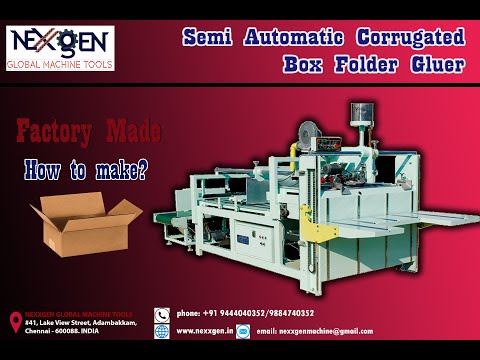 Semi Automatic Folder Gluer Machine