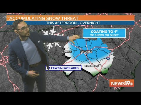 Snow, ice mix coming today for South Carolina