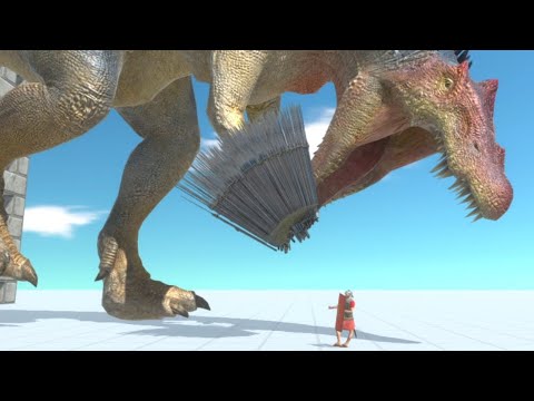 OP Spear God vs Titans in ALL UNITS near Wobbly Buildings Animal Revolt Battle Simulator