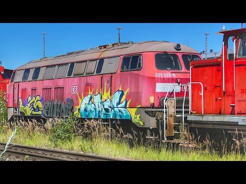 Ausgemusterte "BR 225er" und Rangierloks im Rangierbahnhof München Nord