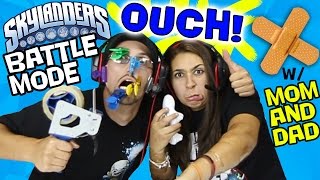 MOM & DAD's OUCH Battle Mode! Chip Clips & Tape Guns Wager! (Skylanders PVP)
