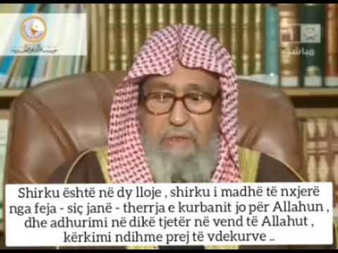 Shejkh Salih Feuzan: Llojet e shirkut