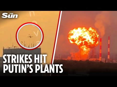 Huge mushroom cloud erupts over Russian plant after massive Ukrainian strike in blow to Putin