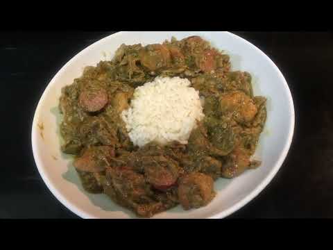 Best Southern Style Smothered Okra with Chicken Sausage & Shrimp
