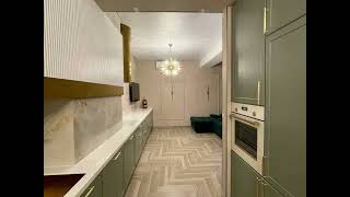 Неоклассическая угловая бело-зелёная кухня Проект 40 фото 10