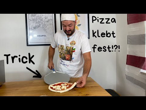 Pizza klebt am Tisch! Was kann ich dagegen tun? Und wie bring ich die Pizza in den Ofen?