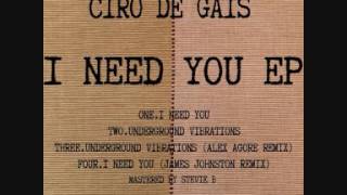 CIro De Gais - I Need You (James Johnston Remix) (No Matter What)