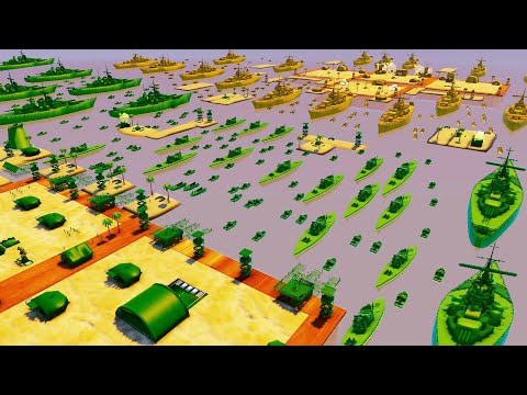 Largest ARMY MEN Naval Invasion EVER! - Attack on Toys