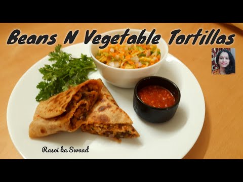 Beans and vegetable Tortillas | Healthy breakfast recipe for diabetes thyroid and weight loss