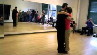 Argentine tango: Maria Olivera & Gustavo Benzecry Saba - Vals workshop - Valsecito Amigo