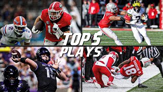Top 5 Plays From Every College Football Playoff Team | 2022-23 ᴴᴰ