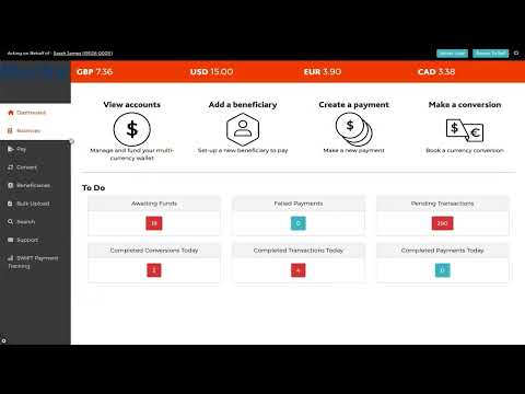 Monfor - CurrencyCloud Platform Demo