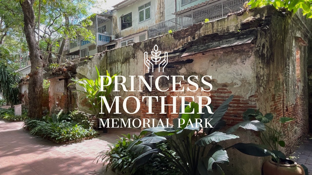Join a tourist as he explores the captivating Princess Mother Memorial Park.
