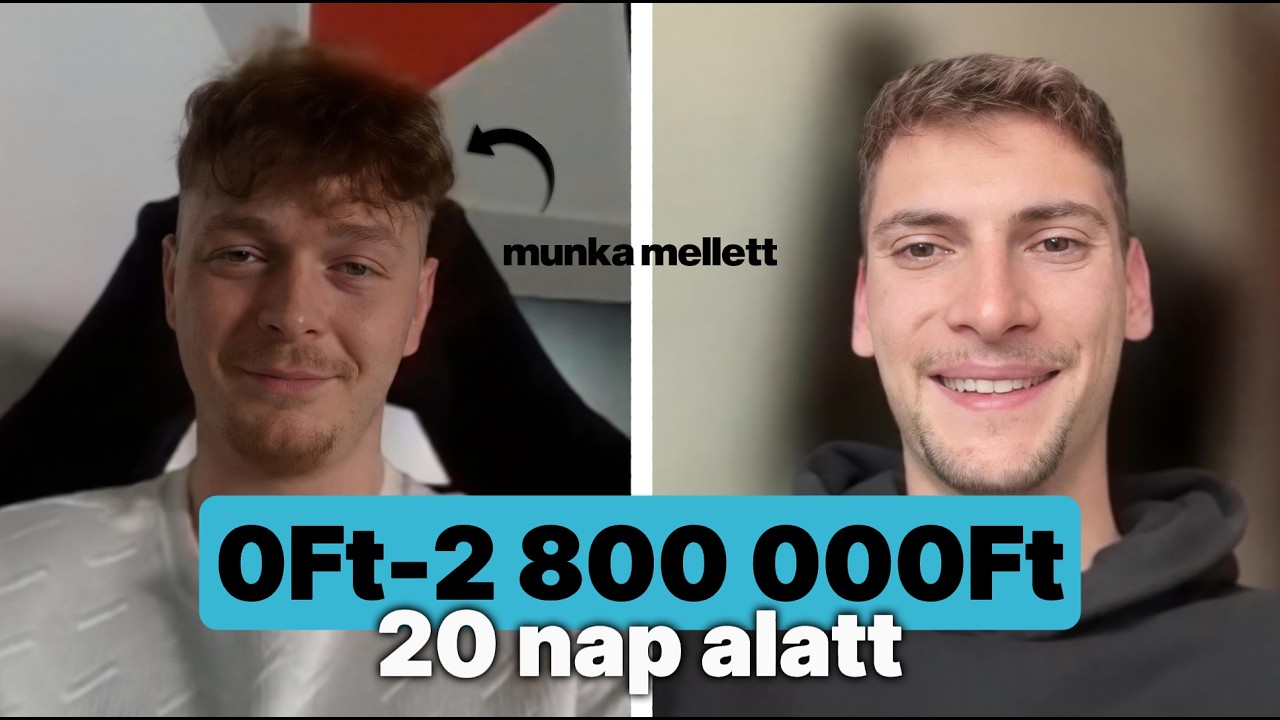 0-ról 2,8M bevételig 20 nap alatt (Tetováló munka mellett)