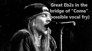 Download lagu Axl Rose Vocal Range B1-B5 (Bb6) mp3 Download lagu Axl Rose Vocal Range B1-B5 (Bb6) mp3