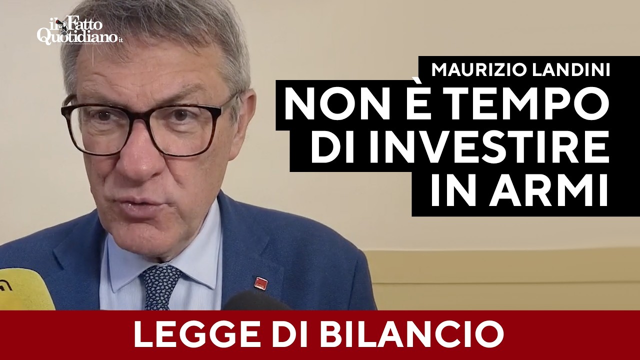 Landini (Cgil): "Dati negativi su tutti i fronti, non è il tempo di investire in armi"
