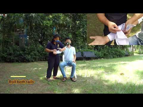 Bandaging Technique-vertical laceration back of the elbow