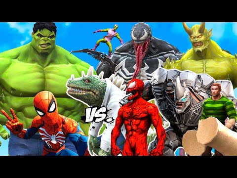 The Incredible Hulk vs Spider-man Enemies - Spider-man PS4 vs Green Goblin,Rhino,Venom,Sandman