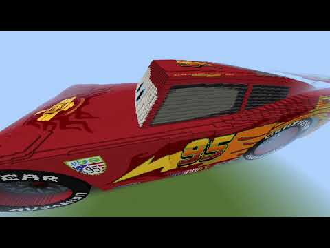 Minecraft Disney Pixar Cars Mega Build - World Grand Prix Lightning McQueen