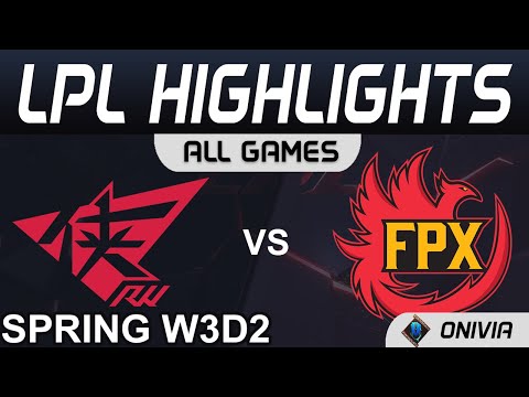 RW vs FPX Highlights ALL GAMES LPL Spring Season 2021 W3D2 Rogue Warriors vs FunPlus Phoenix by Oniv