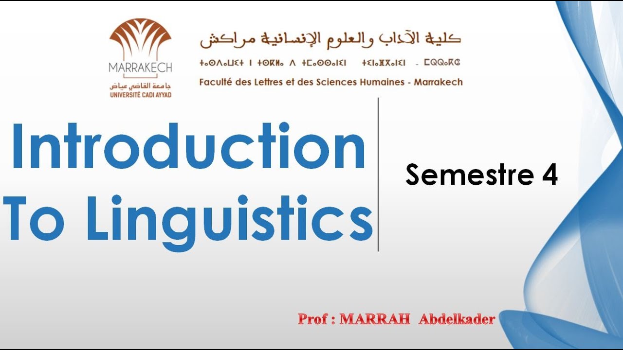 Introduction to Linguistics - Semantics  - P2