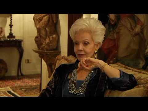 Raina Kabaivanska opens the door of her home