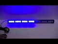 Vnútorná modrá LED alej 12V - 28x 3W LED / 8 režimov výstražného blikania / ECE R10 / 800mm - Video Youtube