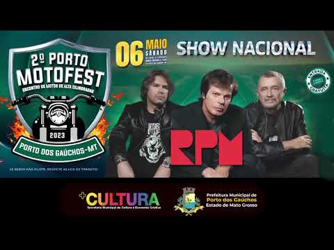 2º Porto Moto Fest dia 6 de maio em Porto dos Gaúchos com show nacional com RPM