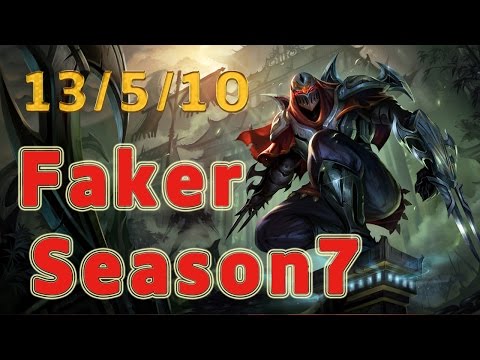 SKT T1 Faker Zed MID vs Cassiopeia Patch 7.4