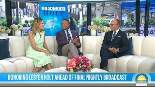 The Today Show honors Lester Holt prior to his formal NBC Nightly News broadcast