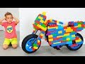 Vlad and Nikita Ride on Toy Sportbike & play with toys
