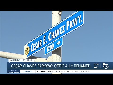Cesar Chavez Parkway officially renamed